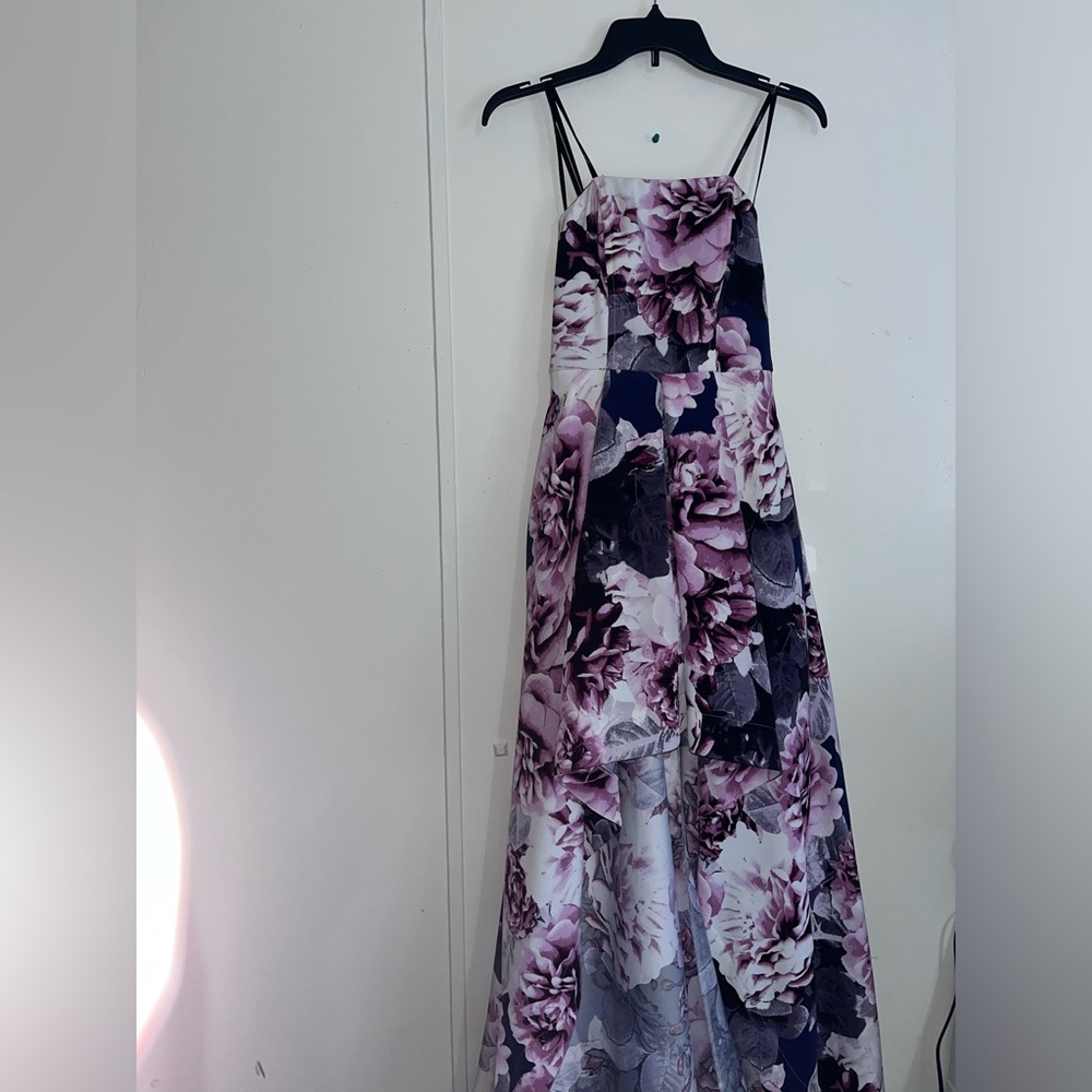 Speechless Purple Floral High Low Formal Dress